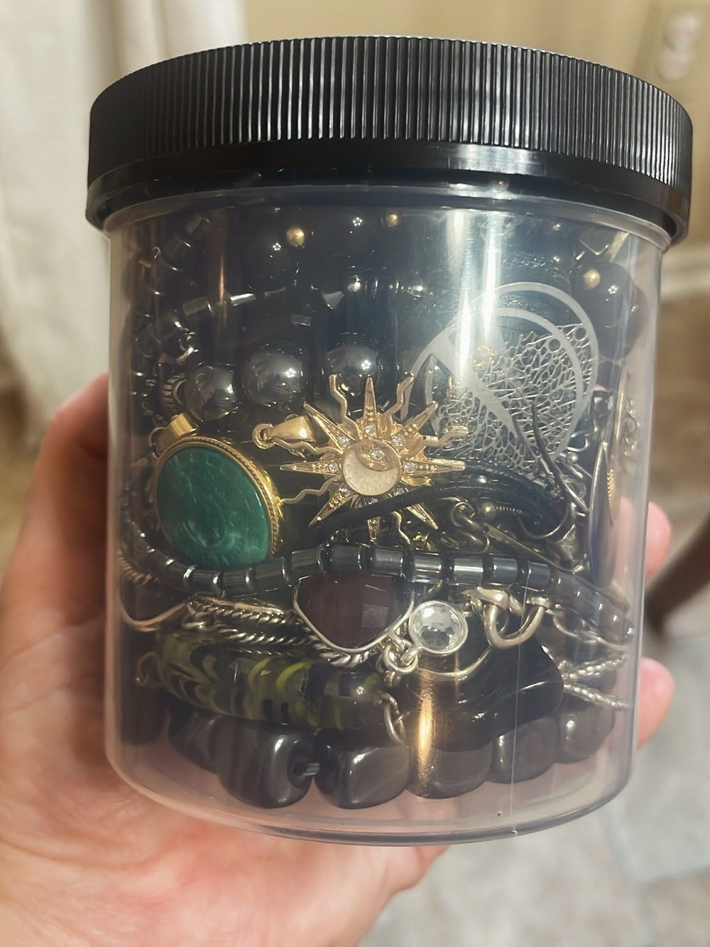 Vintage-new mystery jewelry jar